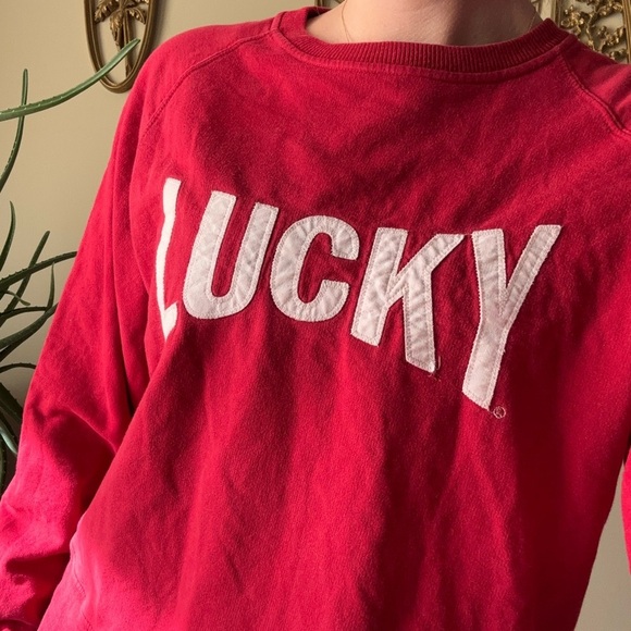 Vintage Lucky Brand Red Crewneck Sweater - Picture 9 of 10